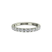 Demi-alliance 15 diamants naturels ronds 0.60 carat or blanc Gabriela